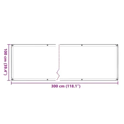 vidaXL Plantenafdekking met zeilringen 1x3 m polyethyleen