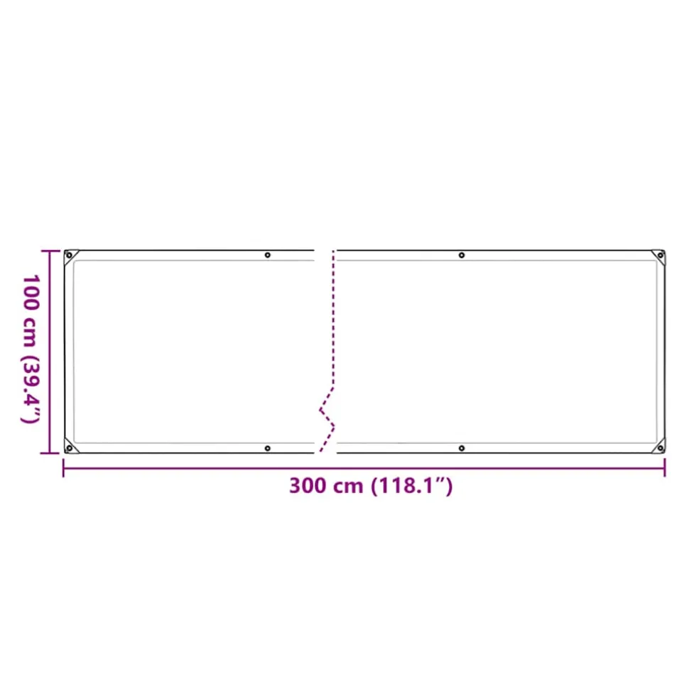 vidaXL Plantenafdekking met zeilringen 1x3 m polyethyleen