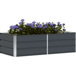 vidaXL Plantenbak Antraciet 160 x 80 x 45 cm Staal