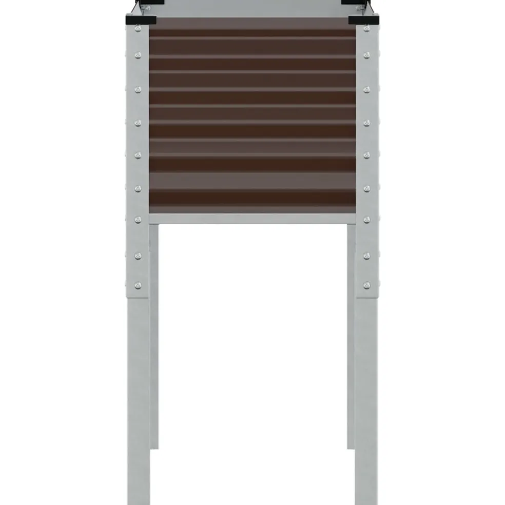 vidaXL Plantenbak Bruin 45x45x88 cm Staal