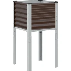 vidaXL Plantenbak Bruin 45x45x88 cm Staal