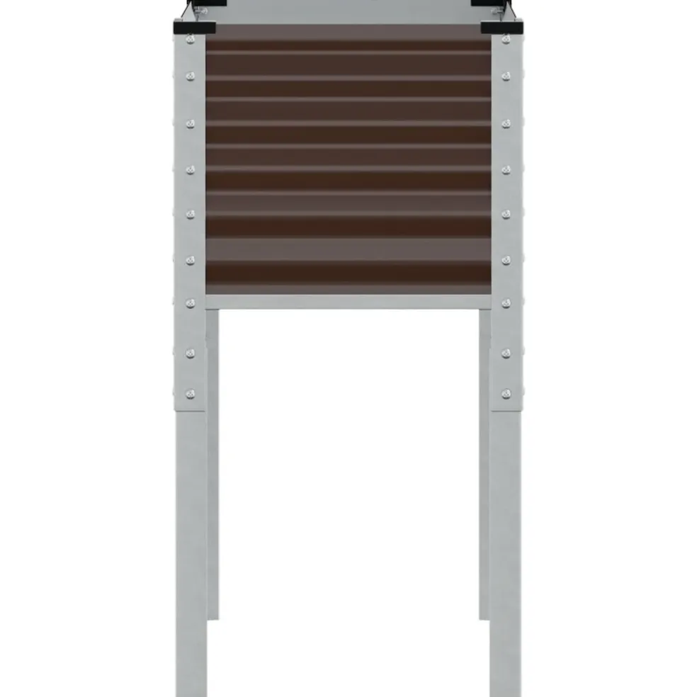 vidaXL Plantenbak Bruin 45x45x88 cm Staal