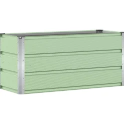 vidaXL Plantenbak Groen 100 x 40 x 45 cm Staal