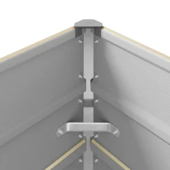 vidaXL Plantenbak Ivoor 290 x 100 x 45 cm Gegalvaniseerd staal