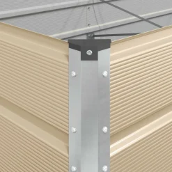 vidaXL Plantenbak Ivoor 290 x 100 x 45 cm Gegalvaniseerd staal