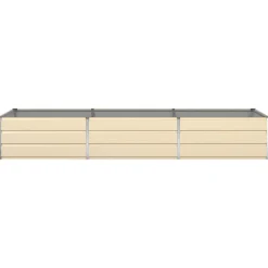 vidaXL Plantenbak Ivoor 290 x 100 x 45 cm Gegalvaniseerd staal