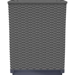 vidaXL Plantenbakken 2 st 30x30x37 cm polypropeen zwart
