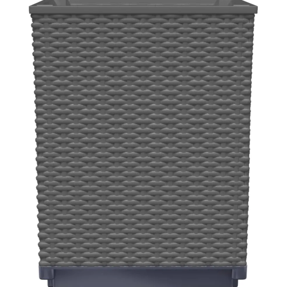 vidaXL Plantenbakken 2 st 30x30x37 cm polypropeen zwart