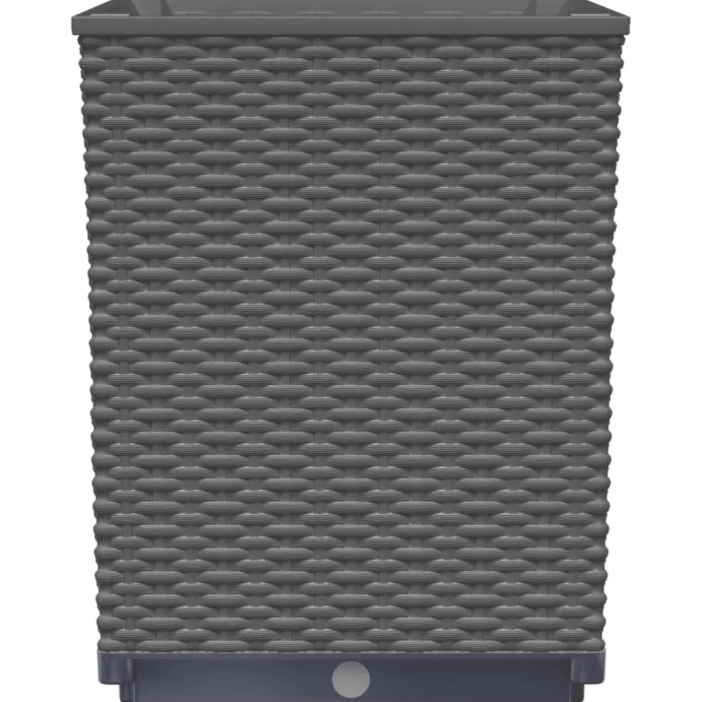 vidaXL Plantenbakken 2 st 30x30x37 cm polypropeen zwart