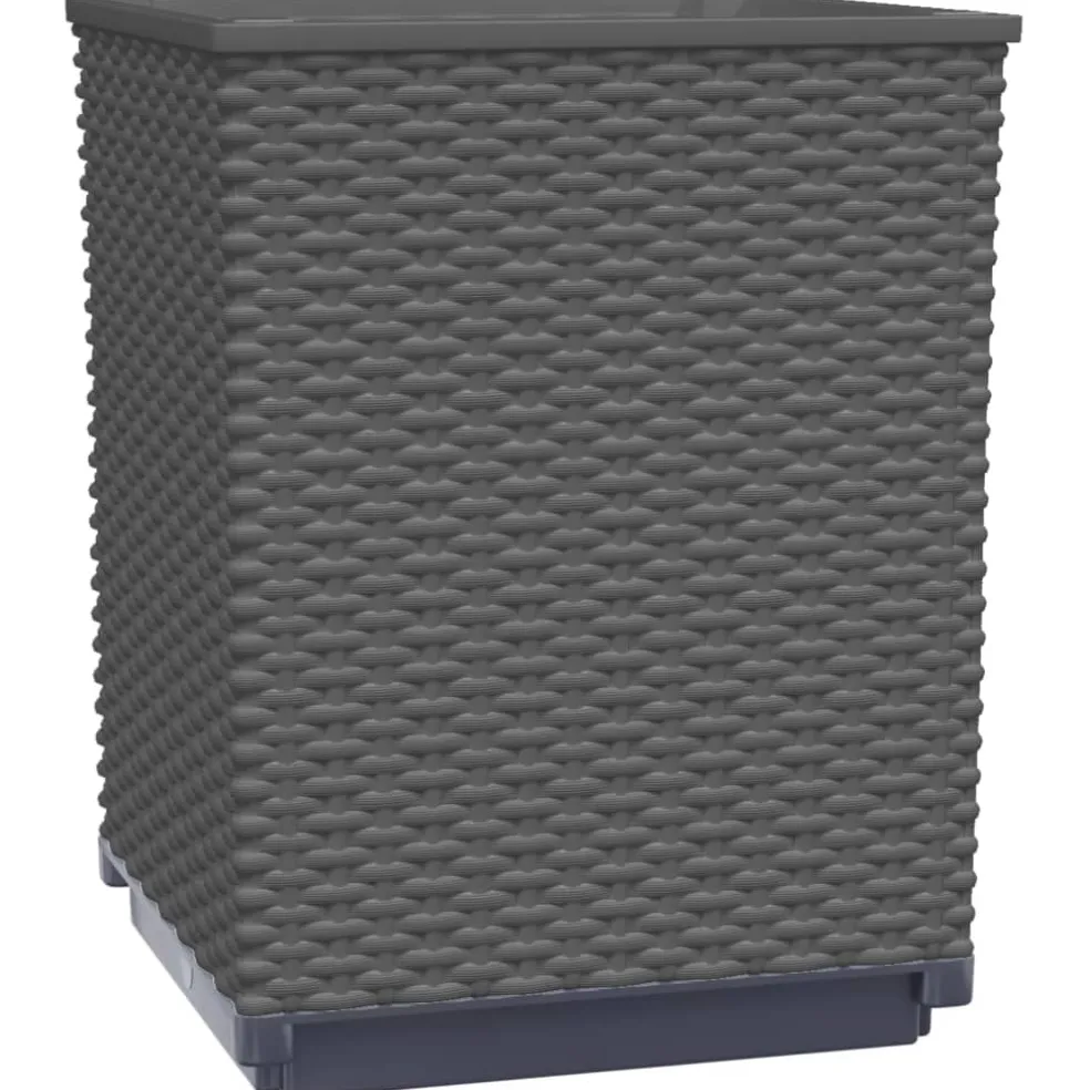 vidaXL Plantenbakken 2 st 30x30x37 cm polypropeen zwart