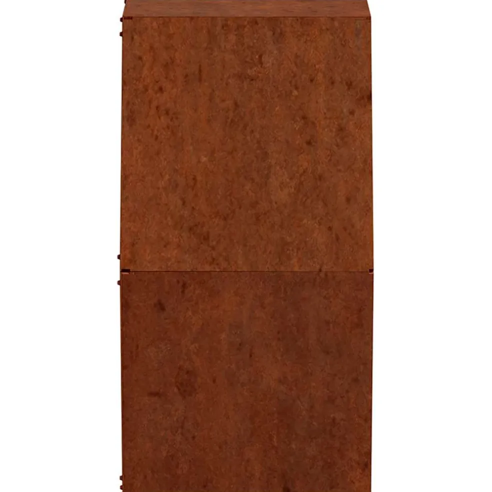 vidaXL Plantenbakken wandmontage 2 st 30x10x25 cm cortenstaal roestig