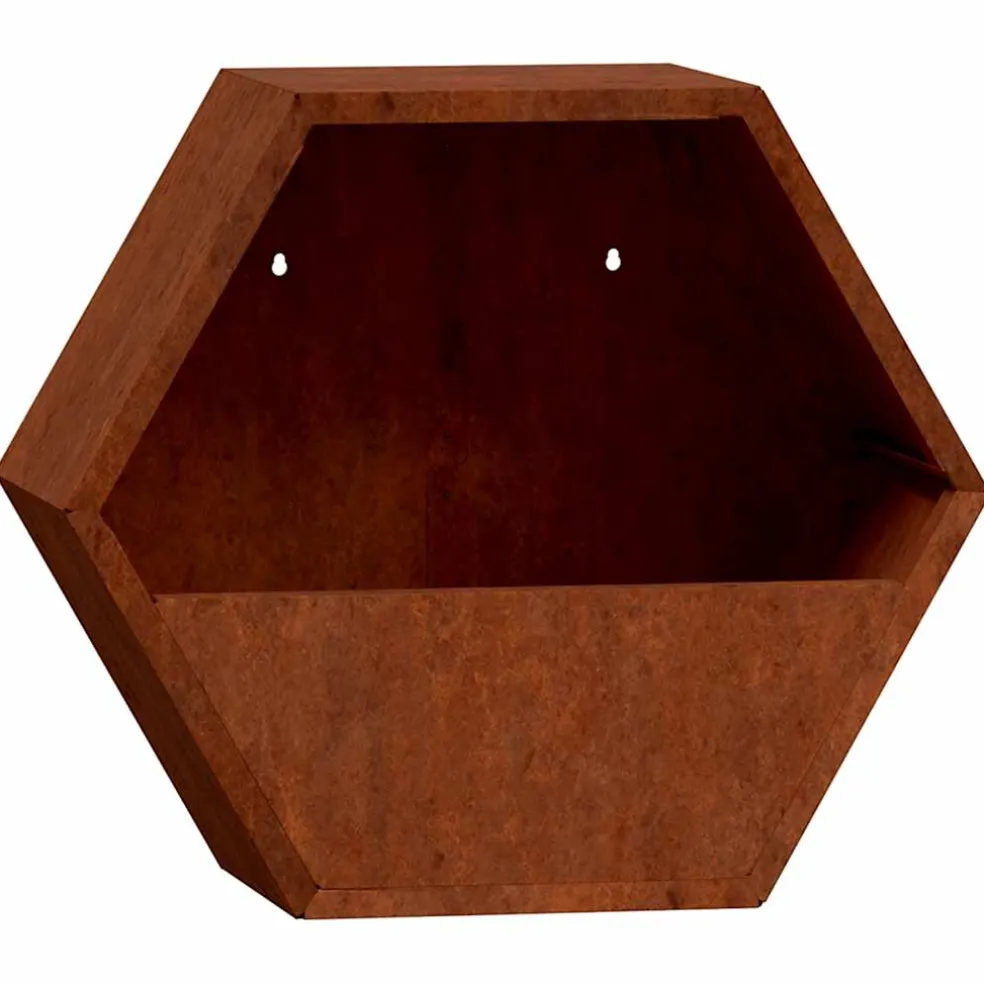 vidaXL Plantenbakken wandmontage 2 st 30x10x25 cm cortenstaal roestig