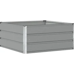 vidaXL Plantenbak Lichtgrijs 100 x 100 x 45 cm Staal