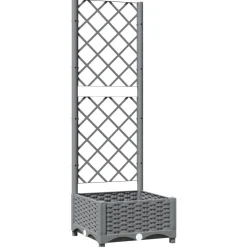 vidaXL Plantenbak Lichtgrijs 40 x 40 x 121,5 cm