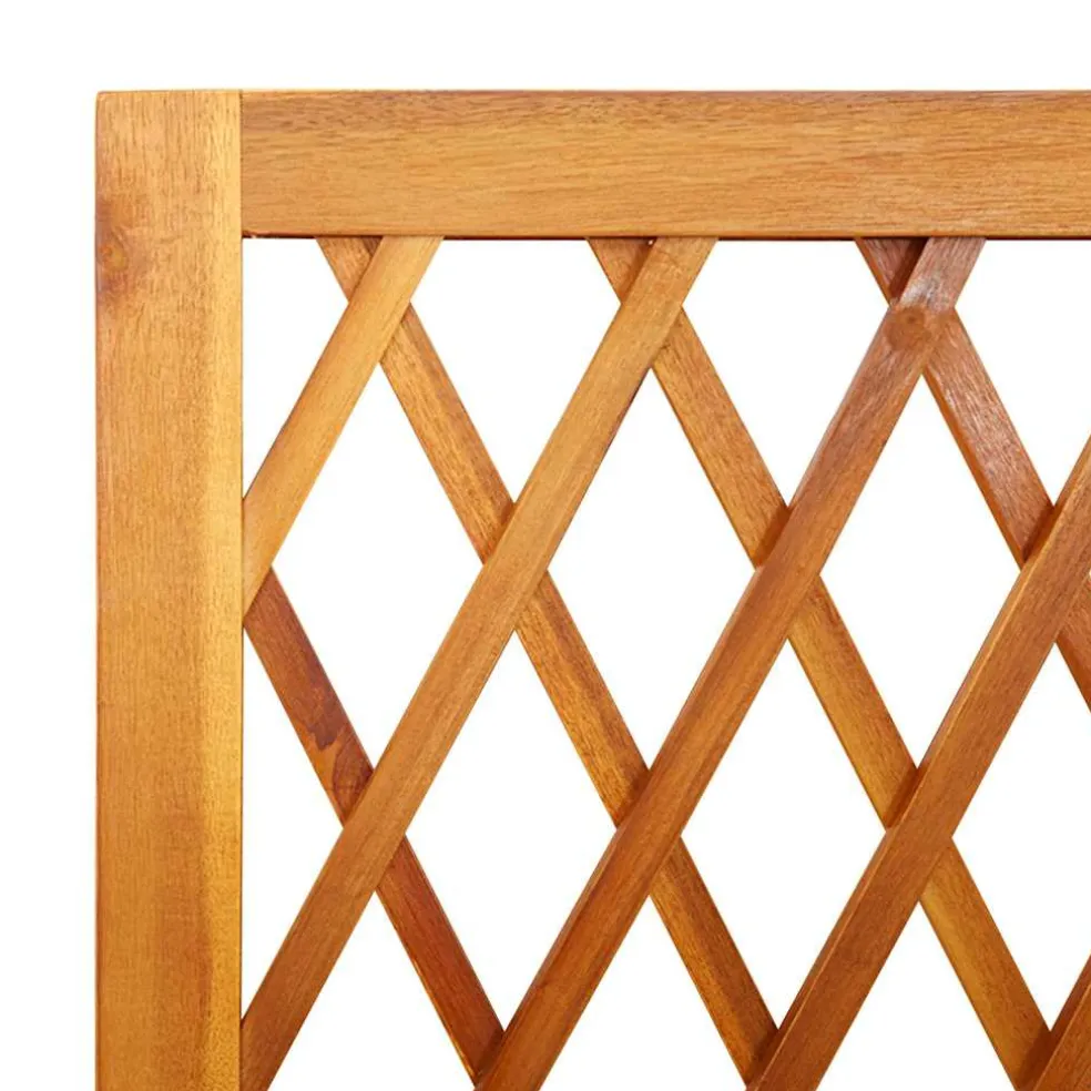 vidaXL Plantenbak met latwerk en schap 55x29,5x152 cm acaciahout