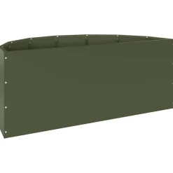 vidaXL Plantenbak Olijf Groen 90 x 45 x 35 cm Staal