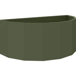 vidaXL Plantenbak Olijf Groen 90 x 45 x 35 cm Staal
