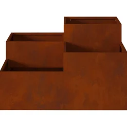 vidaXL Plantenbak Roestig 80 x 80 x 48 cm weervast staal