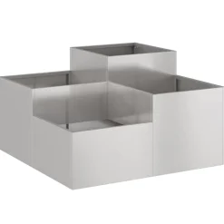vidaXL Plantenbak Roestig 80 x 80 x 48 cm weervast staal