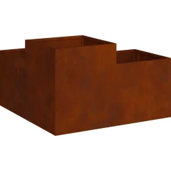 vidaXL Plantenbak Roestig 80 x 80 x 48 cm weervast staal