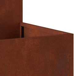 vidaXL Plantenbak Roestig 80 x 80 x 48 cm weervast staal