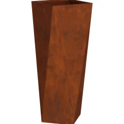 vidaXL Plantenbak Roestig 30 x 30 x 75 cm weervast staal