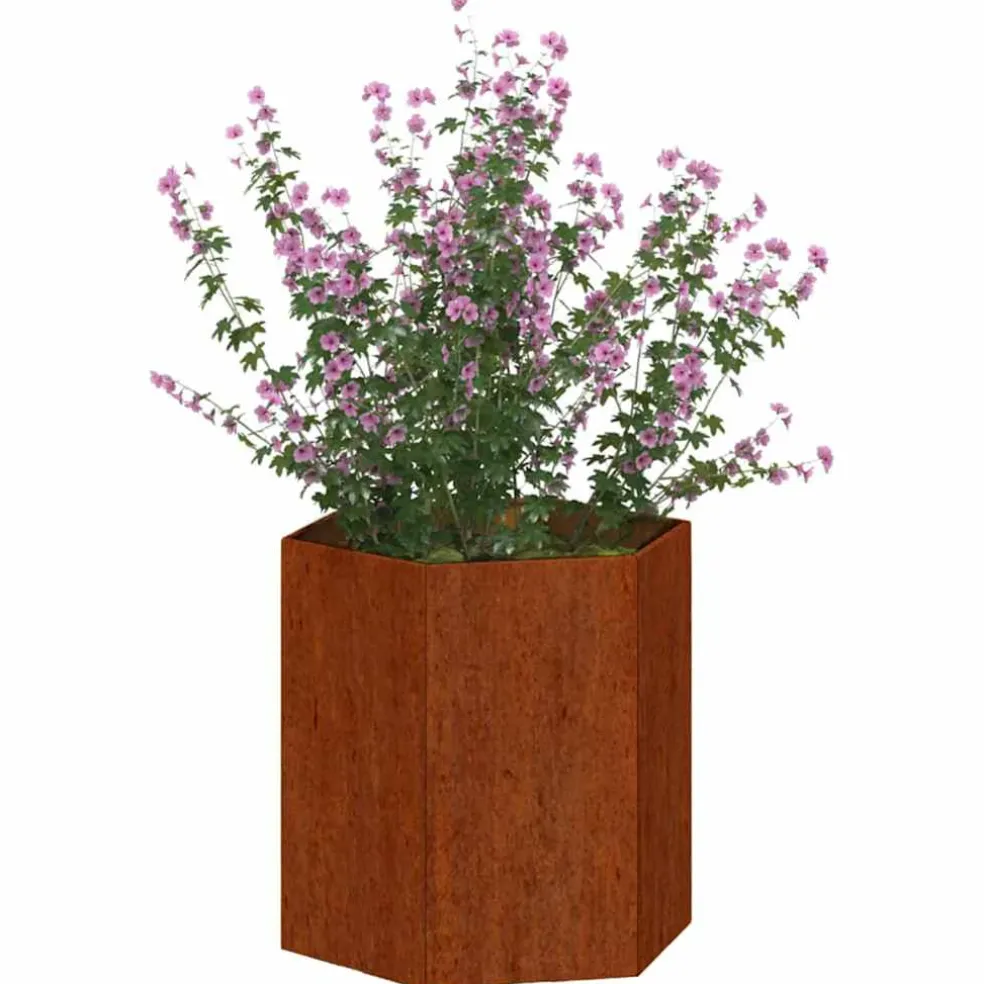 vidaXL Plantenbak roestig 40x40x45 cm cortenstaal