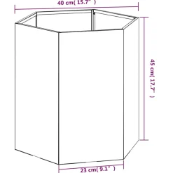 vidaXL Plantenbak roestig 40x40x45 cm cortenstaal