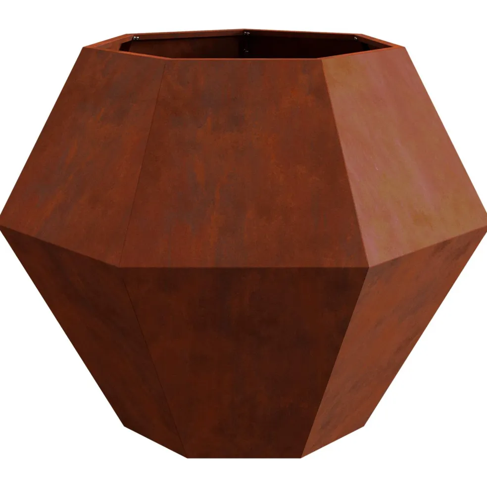 vidaXL Plantenbak Roestkleurig 100 x 100 x 80 cm weervast staal
