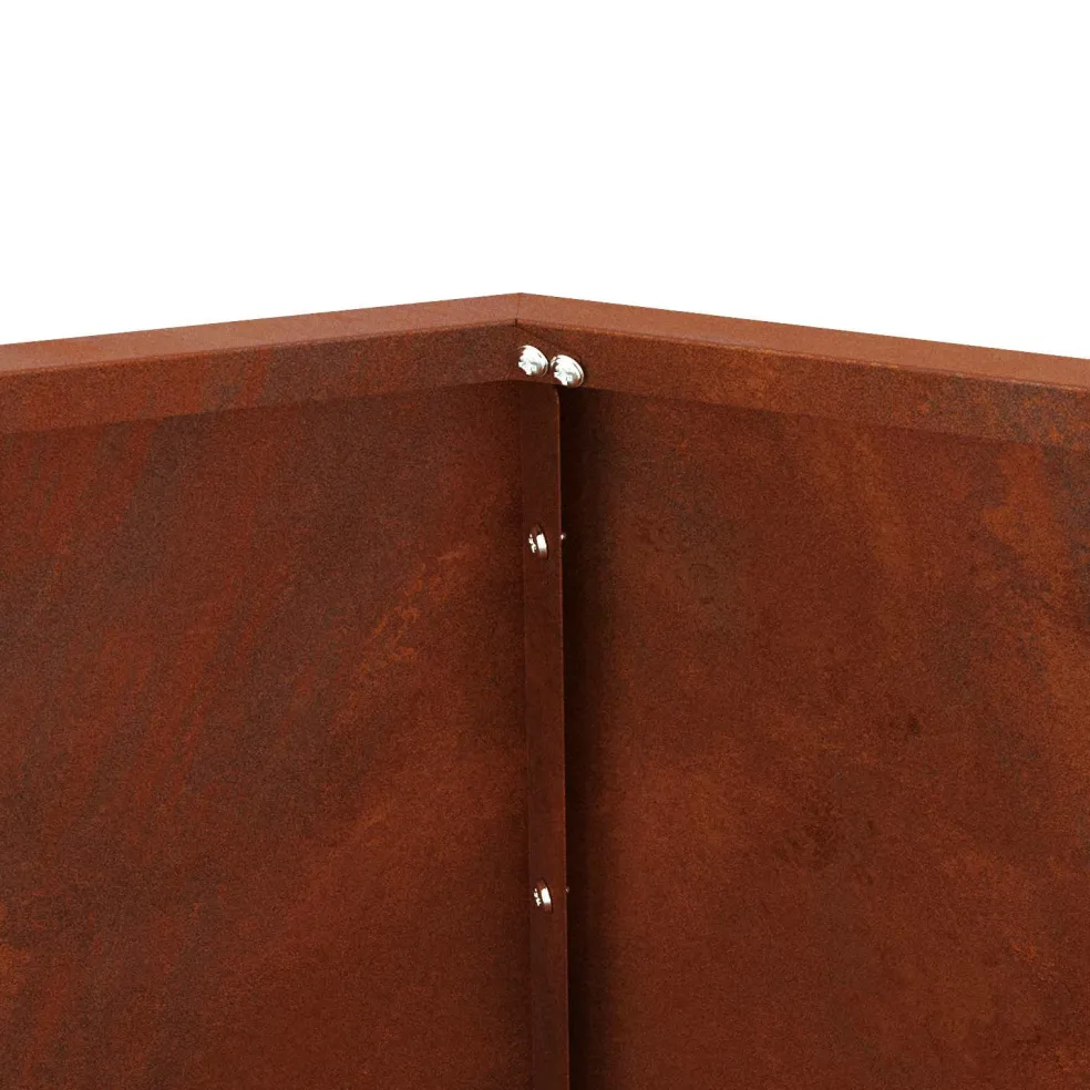 vidaXL Plantenbak Roestkleurig 100 x 100 x 80 cm weervast staal