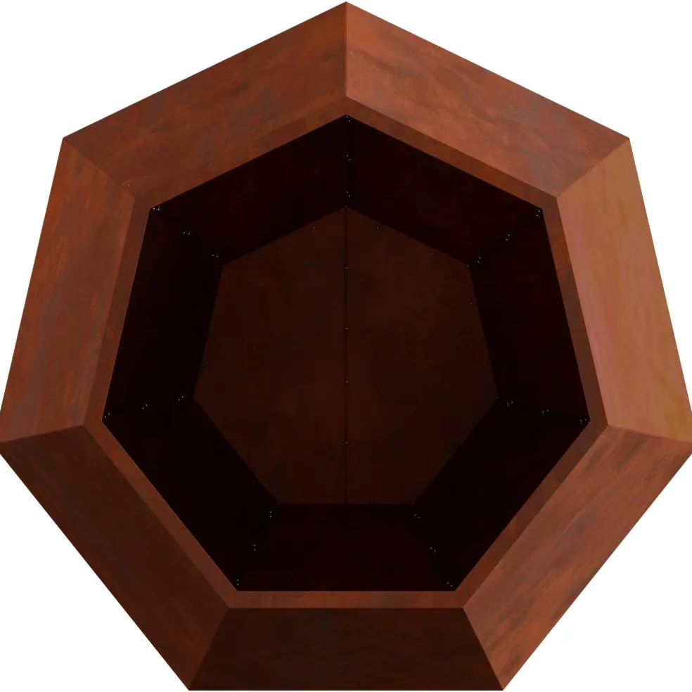 vidaXL Plantenbak Roestkleurig 100 x 100 x 80 cm weervast staal