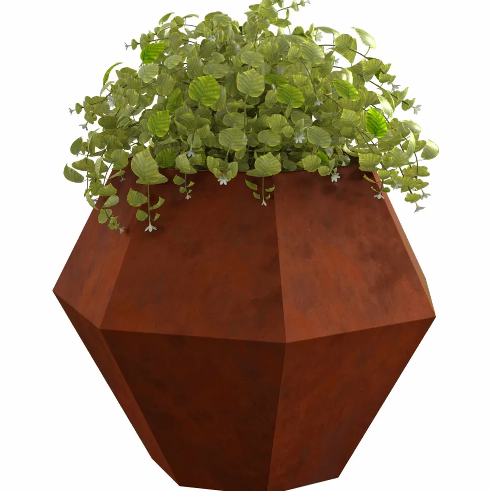 vidaXL Plantenbak Roestkleurig 100 x 100 x 80 cm weervast staal