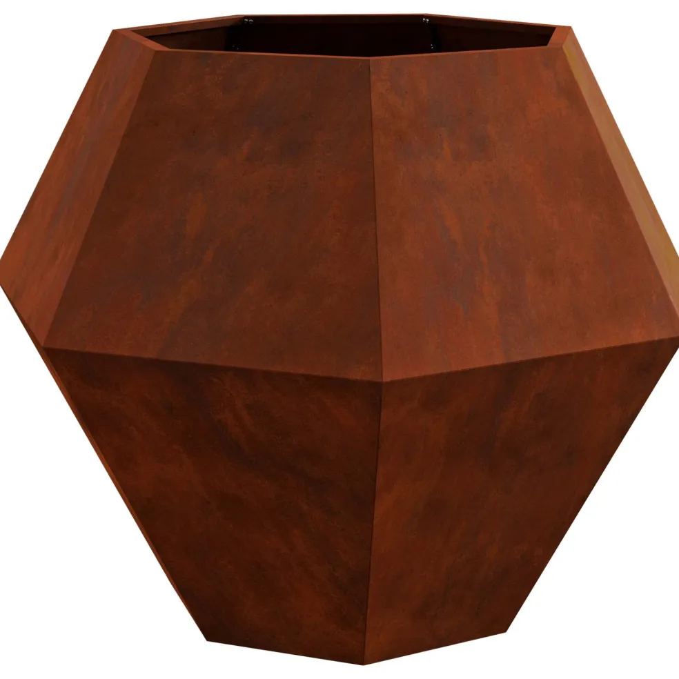 vidaXL Plantenbak Roestkleurig 100 x 100 x 80 cm weervast staal
