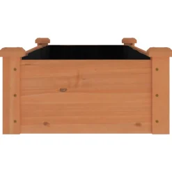 vidaXL Plantenbak verhoogd met voering 120x45x25 cm vurenhout bruin
