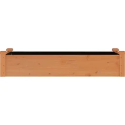 vidaXL Plantenbak verhoogd met voering 120x45x25 cm vurenhout bruin