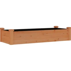 vidaXL Plantenbak verhoogd met voering 120x45x25 cm vurenhout bruin