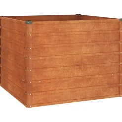 vidaXL Plantenbak verhoogd 100x100x77 cm cortenstaal roestig