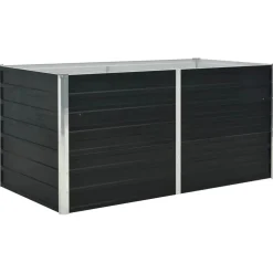vidaXL Plantenbak verhoogd 160x80x77 cm gegalvaniseerd staal antraciet