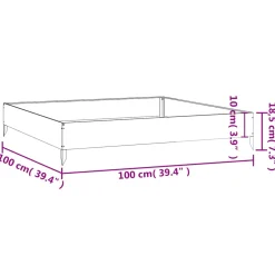 vidaXL Plantenbak verhoogd 100x100x18,5 cm cortenstaal