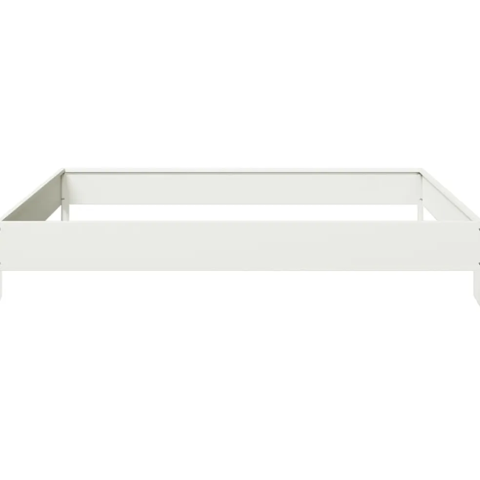 vidaXL Plantenbak verhoogd 100x100x18,5 cm staal wit