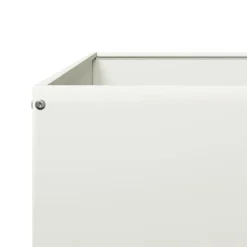 vidaXL Plantenbak verhoogd 100x100x18,5 cm staal wit