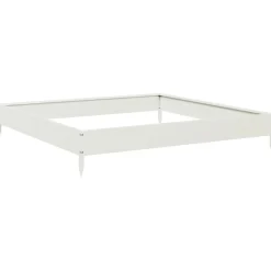 vidaXL Plantenbak verhoogd 100x100x18,5 cm staal wit