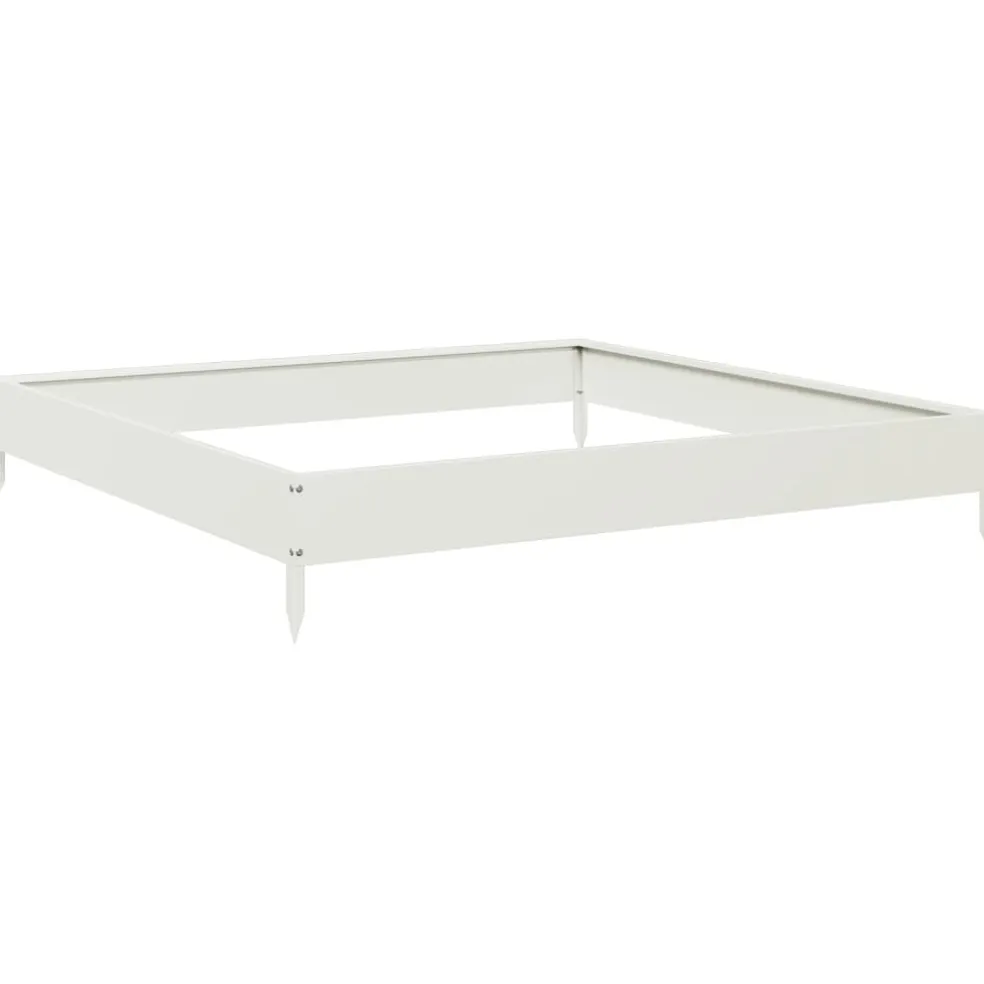 vidaXL Plantenbak verhoogd 100x100x18,5 cm staal wit