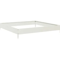 vidaXL Plantenbak verhoogd 100x100x18,5 cm staal wit