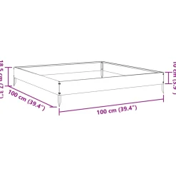 vidaXL Plantenbak verhoogd 100x100x18,5 cm staal wit