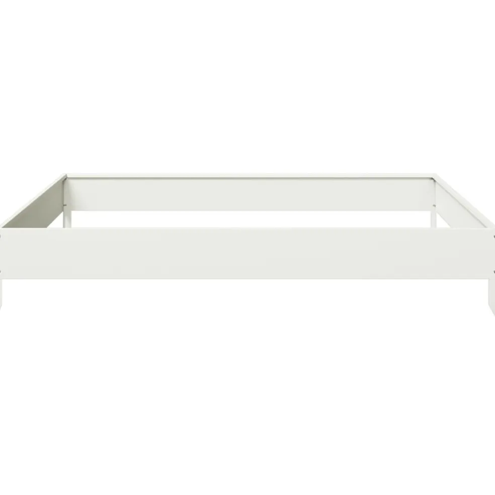 vidaXL Plantenbak verhoogd 100x100x18,5 cm staal wit