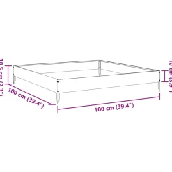 vidaXL Plantenbak verhoogd 100x100x18,5 cm staal antracietkleurig