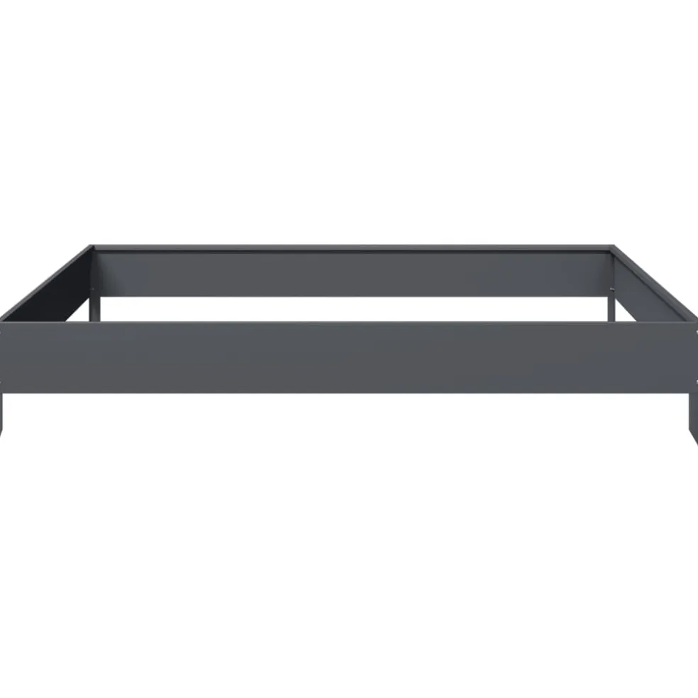 vidaXL Plantenbak verhoogd 100x100x18,5 cm staal antracietkleurig