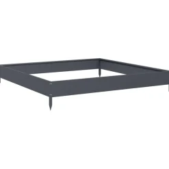 vidaXL Plantenbak verhoogd 100x100x18,5 cm staal antracietkleurig