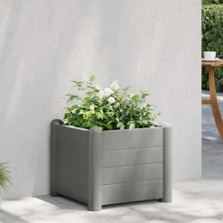 vidaXL Plantenbak verhoogd 43x43x35 cm PP wit